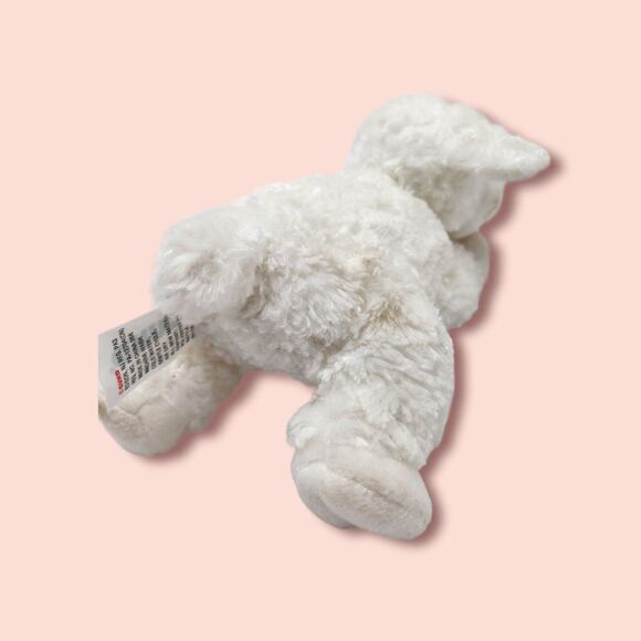 Fluffy Soft Little White LAMB Sleeping 10" Stuffed Animal Baby Gund Winky Rattle - Picture 5 of 8